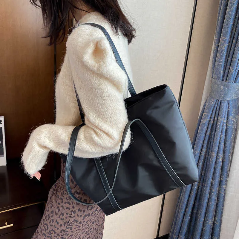 Saco tote de oxford para mulher bolsa grande para compras_voghion.com