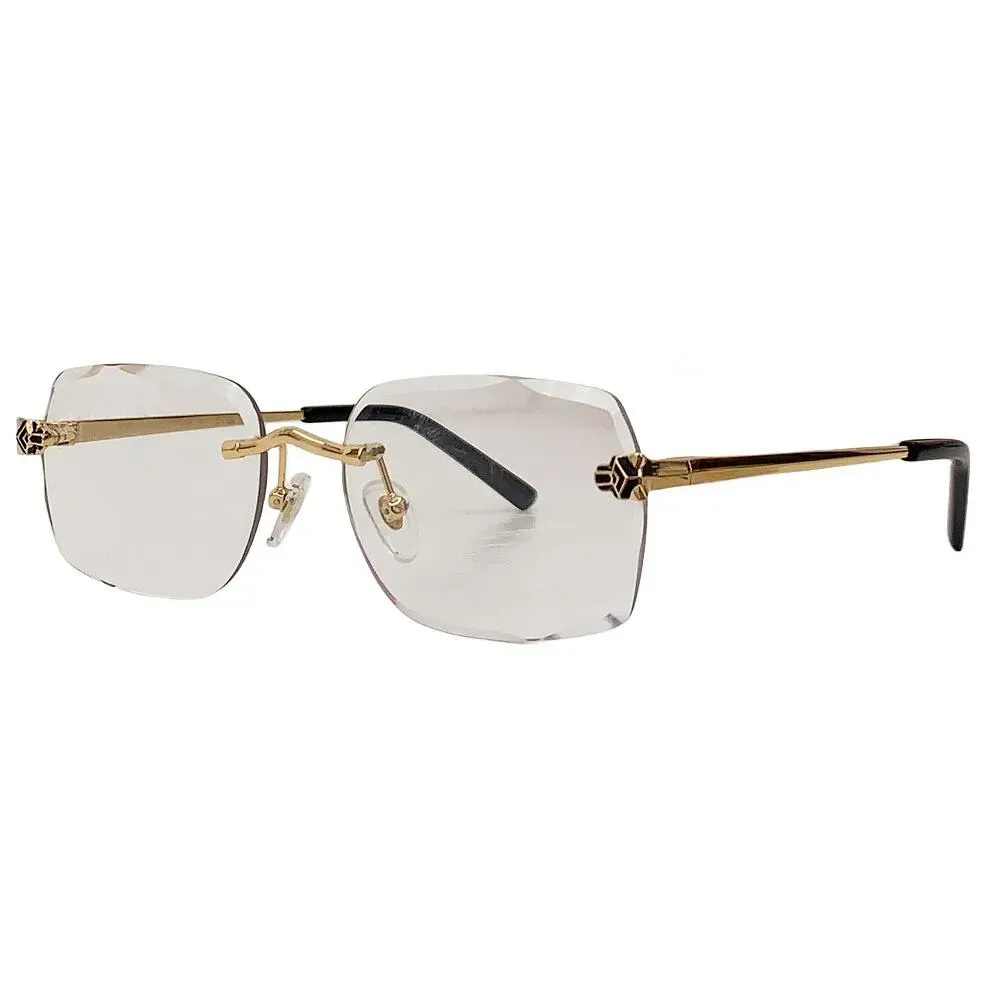 outdoor sunglasses Retro Frameless design CT0028O beach polarize glass metal frame fashion classic with Glasses case_voghion.com