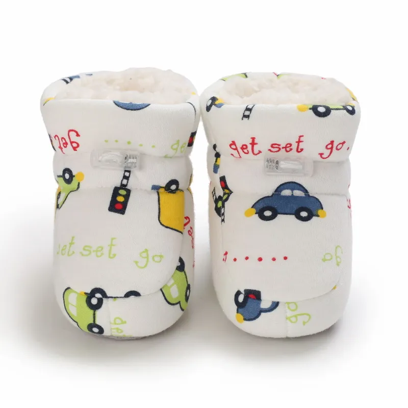 Bebê antiderrapante recém-nascido criança sapatos inverno infantil enfant algodão neve multicolorido desenho animado pequeno cutefeet crianças botas 0-18_voghion.com
