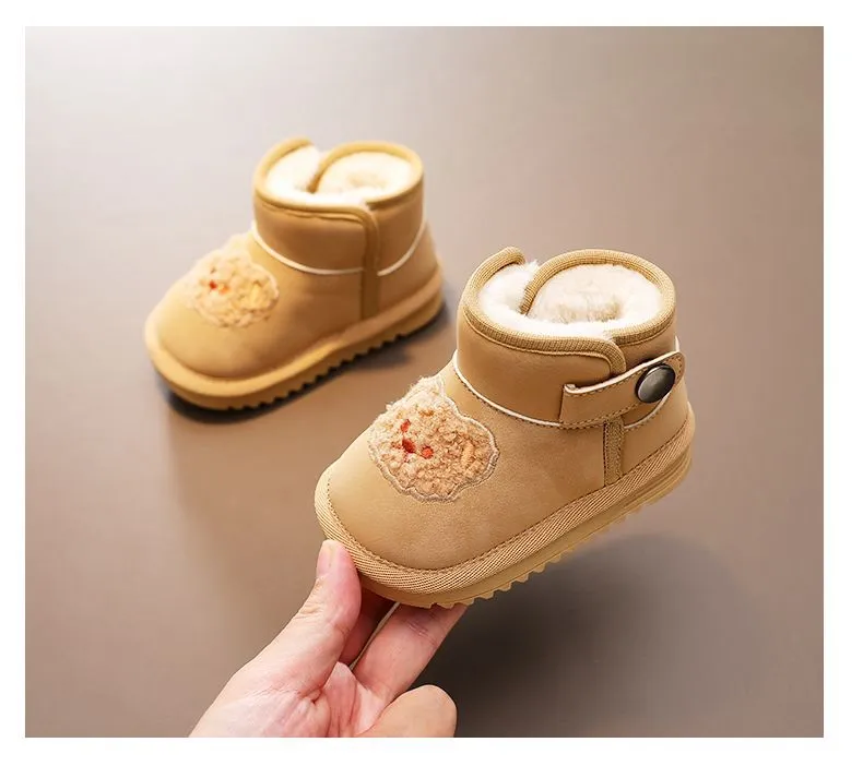 Chaussures d'hiver pour enfants, nouvelles bottes antidérapantes pour bébés, bottes de neige Kidsnest pour garçons et filles, épaisses et chaudes, en peluche, tailles_voghion.com