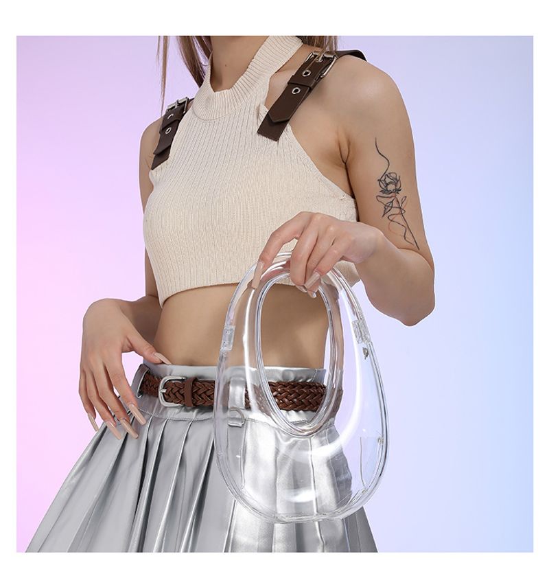 Texture Chain 2024 Sommer neue Handtasche Acryl Schulter personalisierte transparente Umhängetasche für Damen_voghion.com