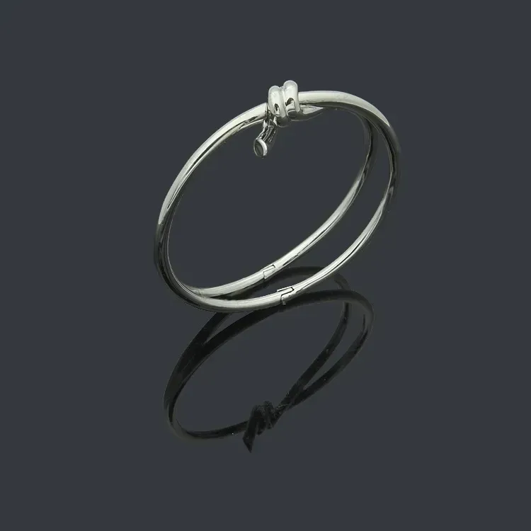 Brățară cu nod de designer, brățară, bijuterii, femeie, frânghie, linie dublă, pentru femei, minoritate, aur, cu diamante, CYG239277-6_voghion.com