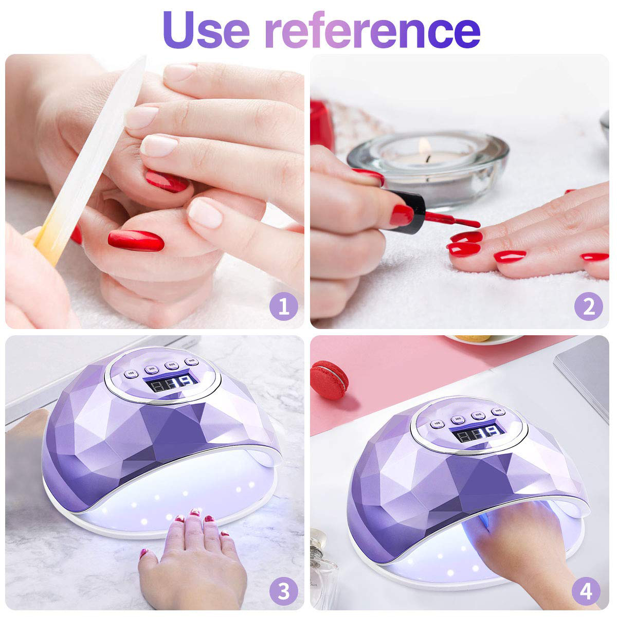 Lampada LED UV 2023 per unghie Lampada per manicure per asciugare tutti gli smalti in gel con 39 LED Lampada per unghie ad asciugatura rapida con timer Sensore intelligente_voghion.com
