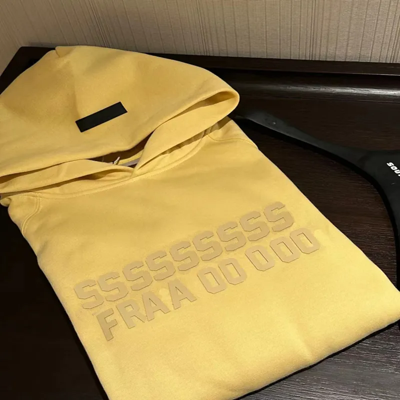 Designer hooded sweater dark high street yellow finger lighing graffiti handdrawn mens coat warm fashion women loose_voghion.com