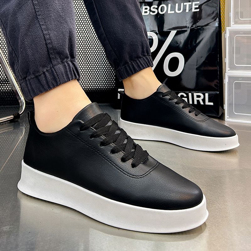 Herren 2024 neue Herbstsport Casual Board atmungsaktive koreanische Version dicke Sohle erhöhen kleine weiße Flutschuhe_voghion.com