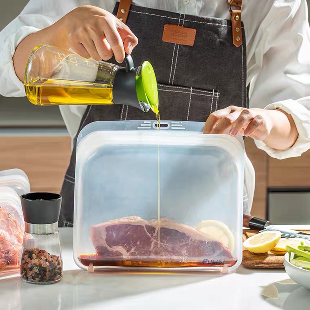 1 st återanvändbara silikonpåsar för matförvaring lufttäta ziplock-påsar för smörgåsar, mellanmål och mikrovågsugn, diskmaskinssäkra, fryssäkra påsar_voghion.com