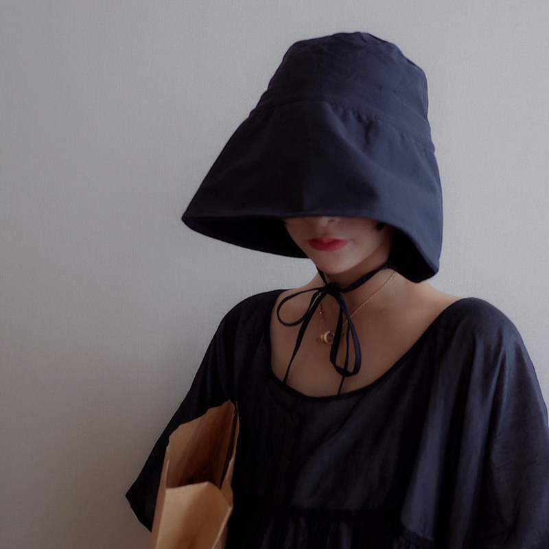 Summer New French Style Solid Color Casual Fisherman Korean Edition Tidal Strap Sunshade Bowl Hat Female_voghion.com