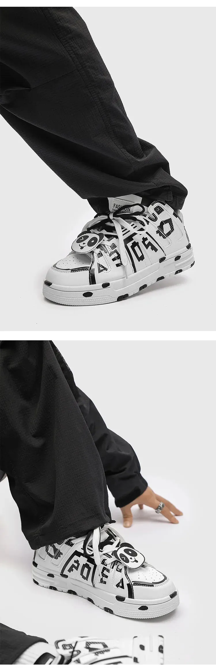 36 37 38 39 40 41 42 43 44 Men Casual Street Style Small White Shoes Trendy Bread Cat Paw Pattern 240618_voghion.com