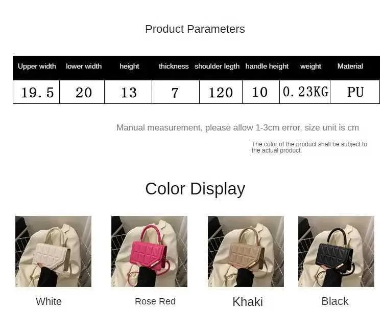 Black Plaid Shoulder Bag Designer Crossbody Handbag For Women_voghion.com