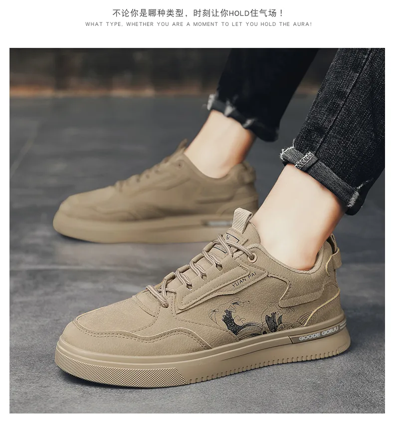 CYYTL Herrenschuhe Casual Sneakers Leder Plattform Modedesigner Sport Outdoor Laufen Arbeit Sicherheit Tennis Männliche Halbschuhe_voghion.com