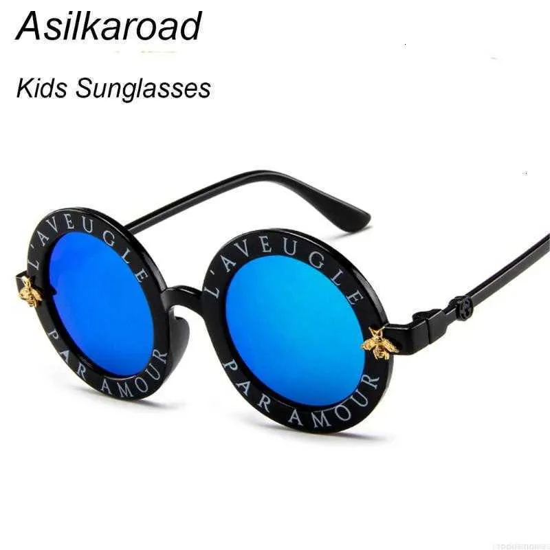 Sunglasses Fashion Small Round Kids Brand Designer Bee Children Boys Girls Baby Outdoors Goggle Shades Eyewear LC4L_voghion.com