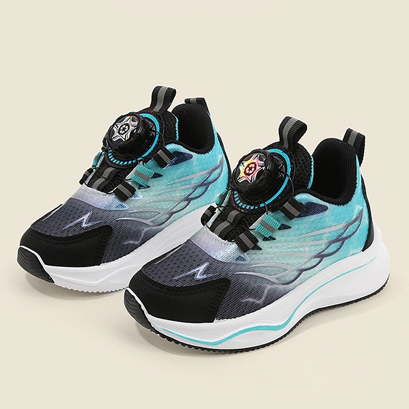 SHLIANG Chaussures de sport pour enfants Chaussures de course à la mode pour garçons et filles Chaussures élastiques à semelle souple Baskets en maille respirante pour enfants S150B