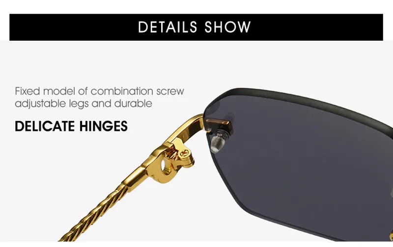 Cartr classique femme lunettes de soleil montures de lunettes de myopie sans monture lentille dégradé nuances de thé profond affaires essentielles_voghion.com