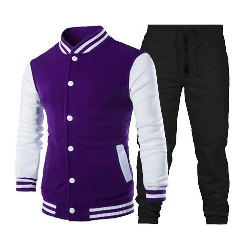 Neues personalisiertes Baseballtrikot für Herren im Herbst und Winter, Set mit Strickjacke und Slim Fit-Jacke, sportlicher Trend_voghion.com