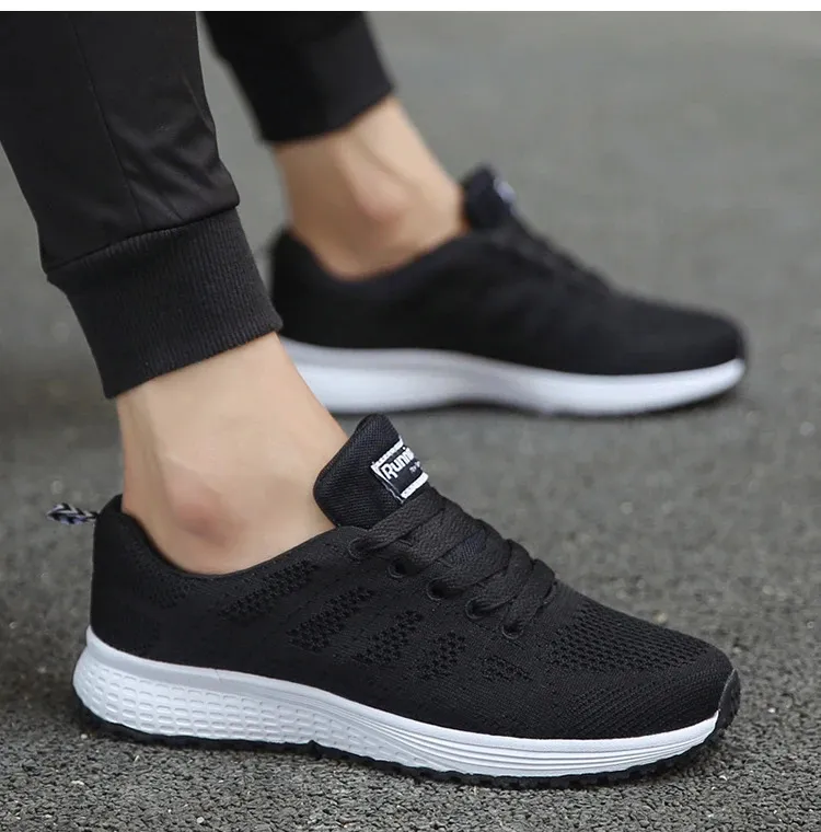 Chaussures plates légères à lacets, style infirmière, bout rond, pour femmes, grandes tailles 241213_voghion.com
