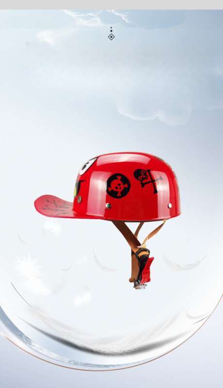 Motorcycle Go Kart Adult Small And Lightweight ABS Baseball Cap, Half Helmet, Colorful Locomotive Head_voghion.com