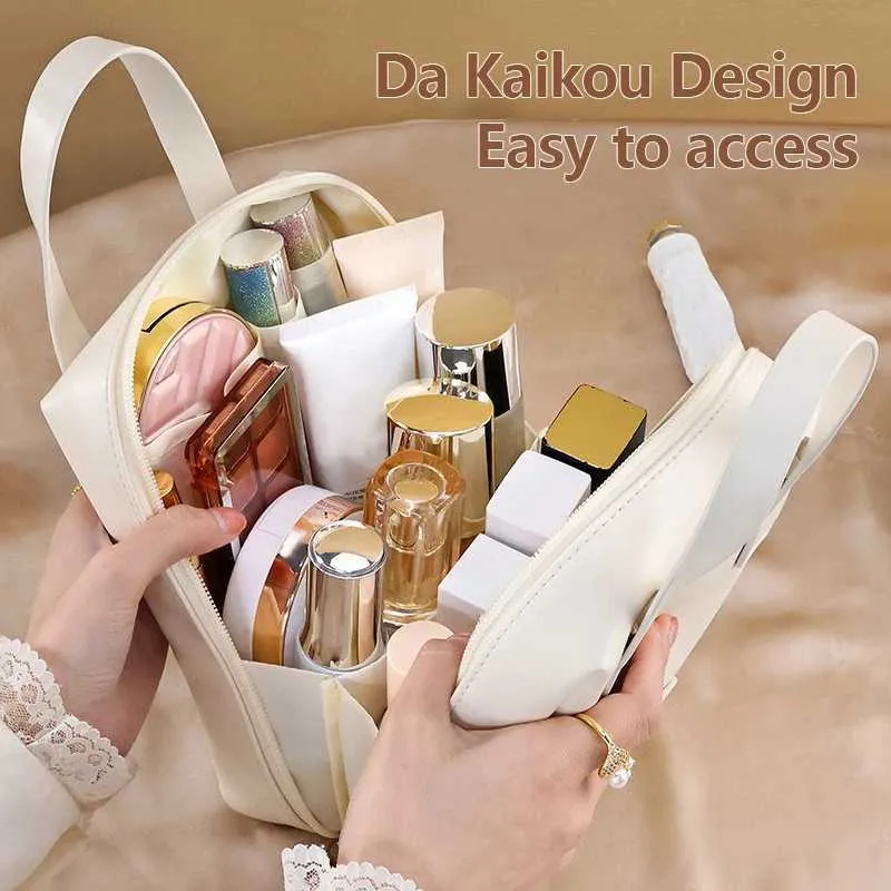 Borsa organizer per il trucco alla moda, portatile, di grande capacità, impermeabile e di alto valore estetico Y241023_voghion.com