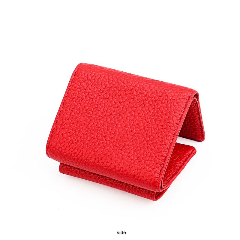 Neue kleine aus echtem Leder RFID Anti-Entmagnetisierung Münztüte Geldbörse Kurze Damen-Geldbörse_voghion.com