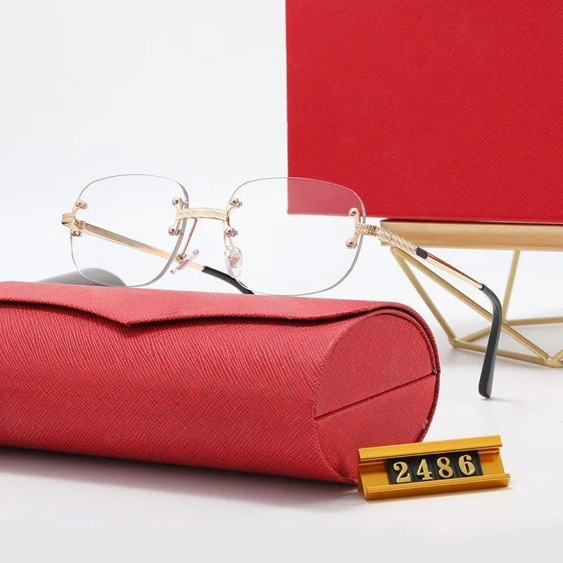 Champagne Brown Frame Arnette Sonnebrëll Designer Brëller fir Fraen Männer Rimless M_voghion.com