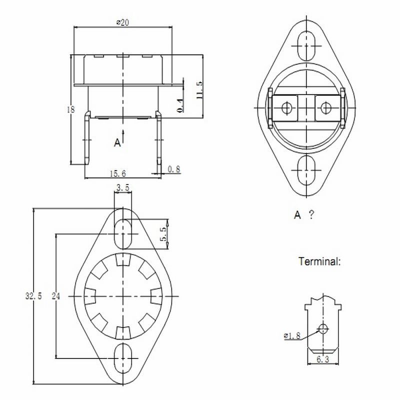 1pcs,D301 N/O NO Normally Open Temperature Control Switch 5~185C 41F~365F_voghion.com