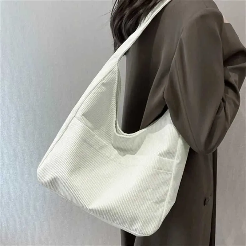 Cord-Umhängetaschen 2024 Damenmode Freizeit College-Stil Shopper Mehrere Taschen Große Kapazität Designer-Handtaschen_voghion.com