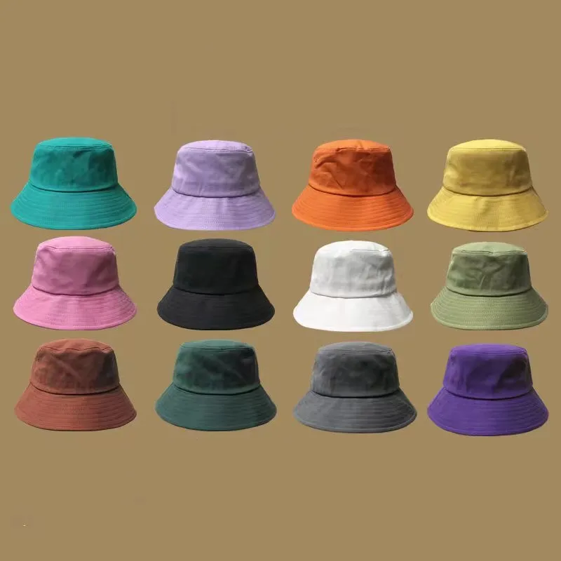 Hats Scarves Sets Designer summer cap bucket hat twee colors solid color male and female couple simple comfortable_voghion.com