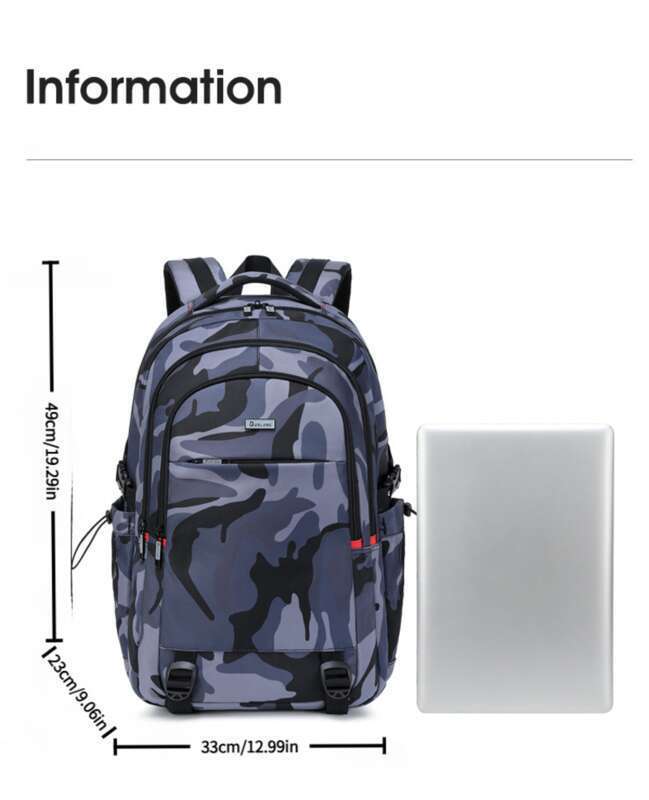 Extra Large 50L Travel Backpack, Waterproof Laptop Backpack For Men Women, Airline Approved Work Bag W/ USB Ports For 16" Computers, Camouflage Color_voghion.com