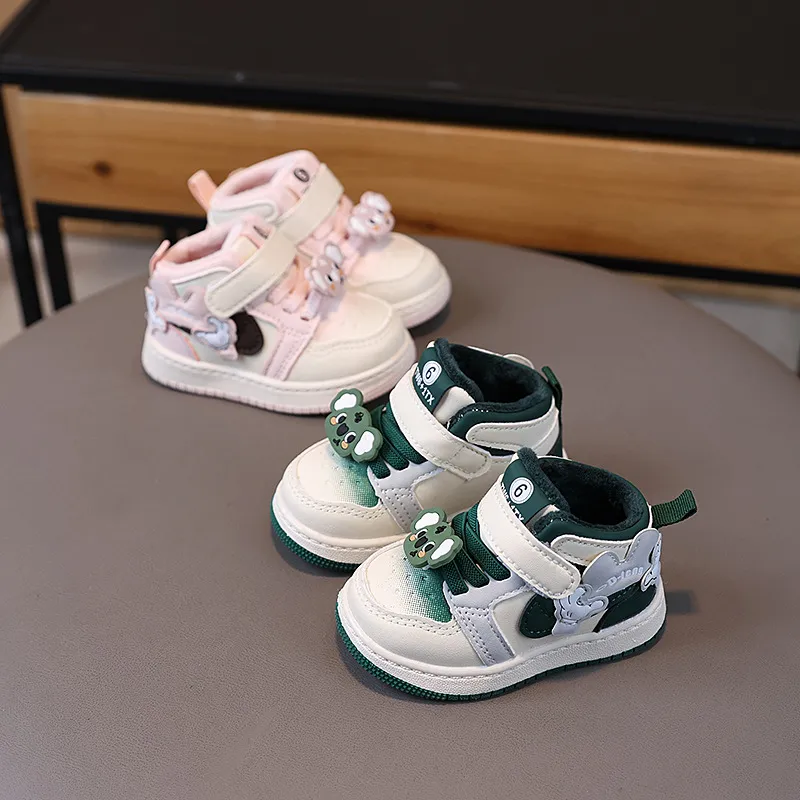Scarpe per bambini, carine, da cartone animato, casual, adorabili, con suola morbida, per neonati, invernali, alla moda, antiscivolo, taglie 16 -_voghion.com