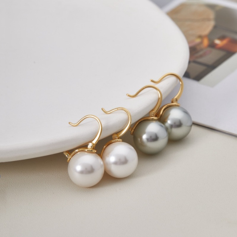 jewelry pearl earrings ins style small earrings high-end exaggerated temperament retro pearl earrings