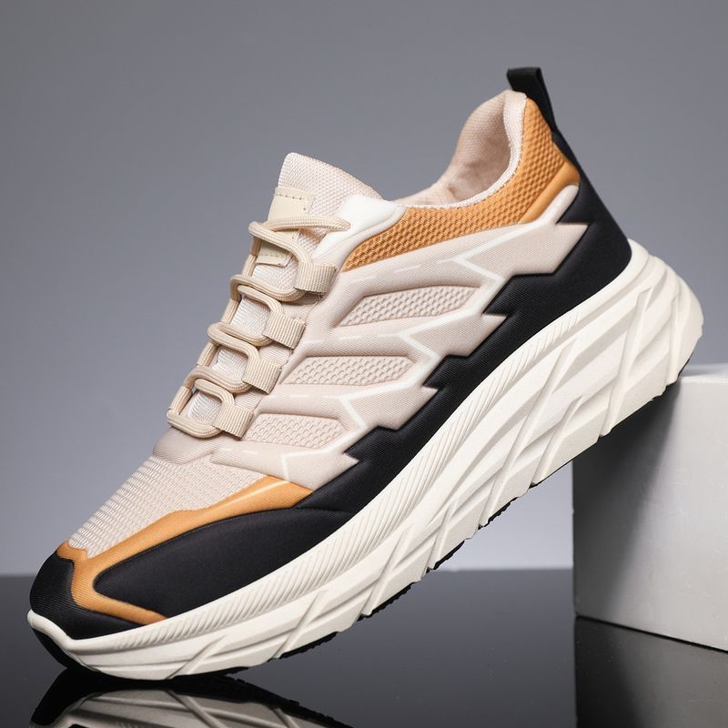 Frühling Neue 2024 Outdoor Bergsteigen Herren Freizeit Sport Leichte Laufschuhe Atmungsaktiv Dicke Sohle Papa Schuhe_voghion.com
