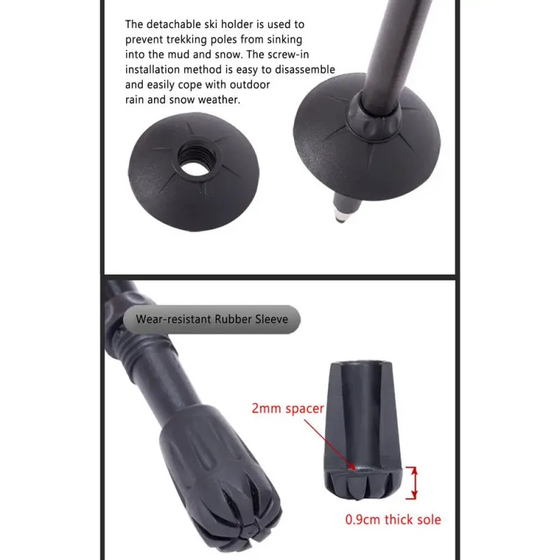 1PC Trekking Poles Walking Stic Alpenstock Telescc Ultralight Premium Carbon Adjustable with Quick Lock Hiking Cane_voghion.com