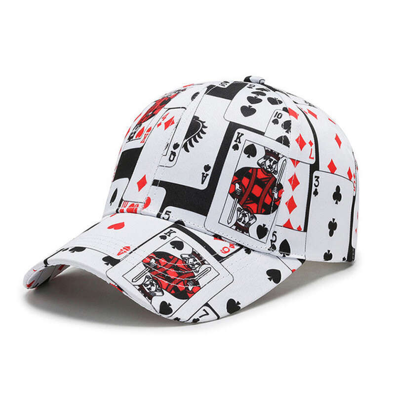 Erkek Ve Kadın Baskı Elemanı Beyzbol Kore Versiyonu Sokak Modası Hip Hop Poker Açık Hava Şapkası_voghion.com