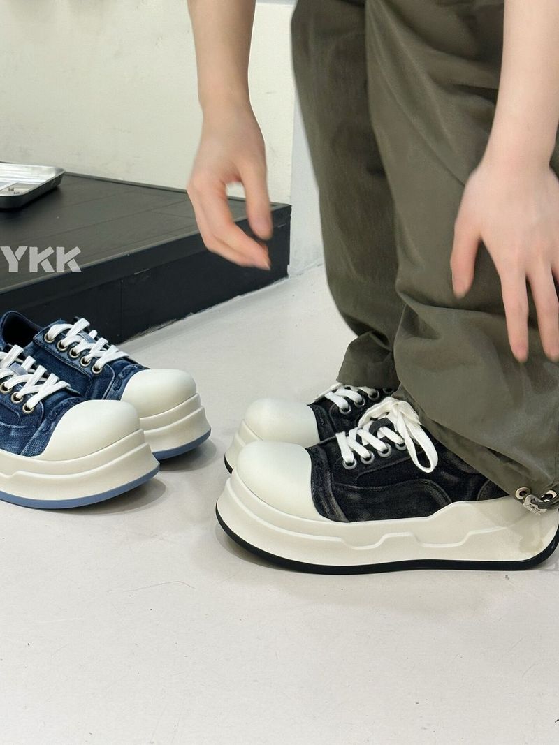 Daha Fazla ve Daha Şık Big Head 2024 yeni echte Leder Denim ürünleri Günlük Sporlar için Sohle Schuhe_voghion.com
