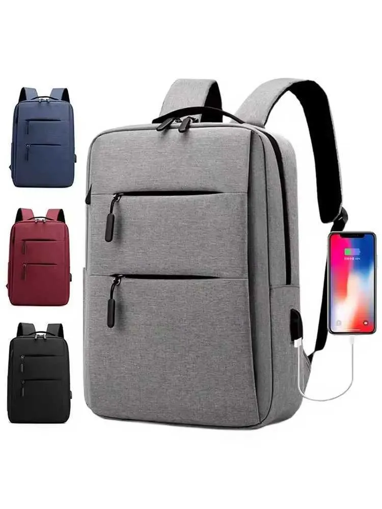 Multi Layer Zippered Laptop Bag 13 14 15 Inches Computer Business Backpack MENS AND WOMENS TRAVELC241031_voghion.com