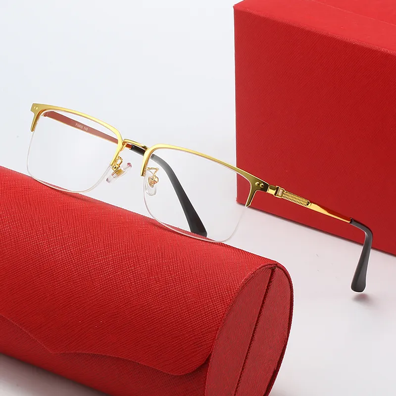metal Frame Rectangle Eyeglass Gentlemens Business Men Half-frame Diaosi Sunglasses Can Be Matched With Myopia Optical_voghion.com