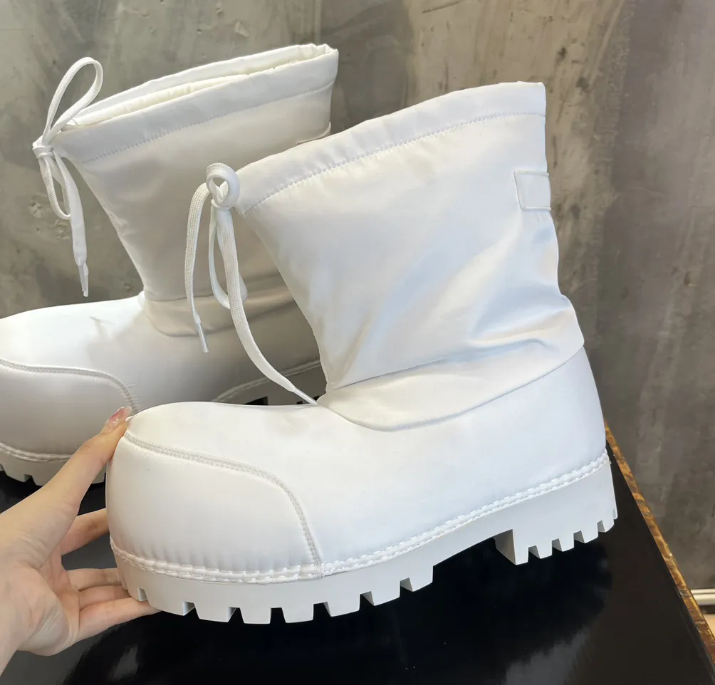 Alaska Dames Designer Snow Nylon Ski Bootie Heren Chunky Winterlaarzen Topkwaliteit Booties Schoen zonder doos_voghion.com