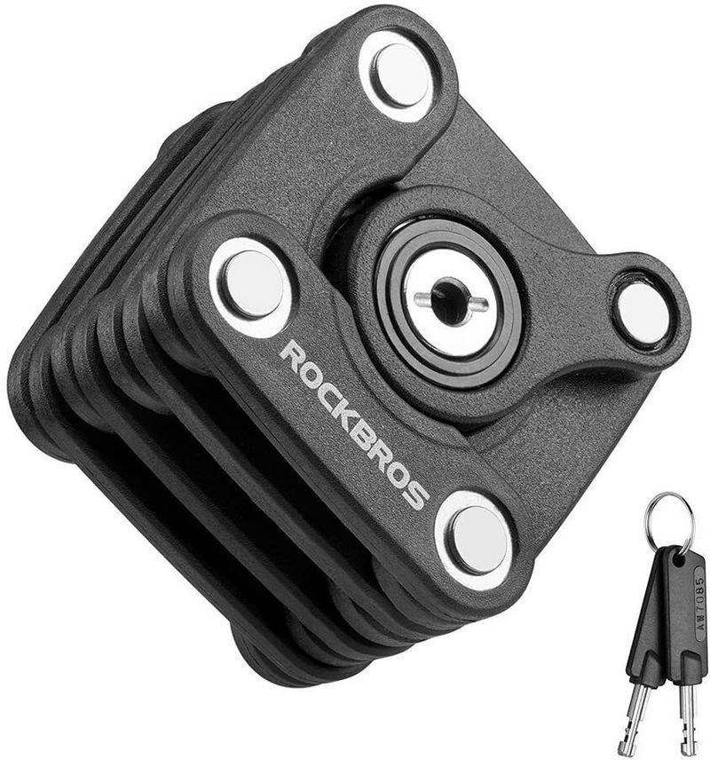 ROCKBROS Bicycle Chain Folding Lock + Holder DHL_voghion.com
