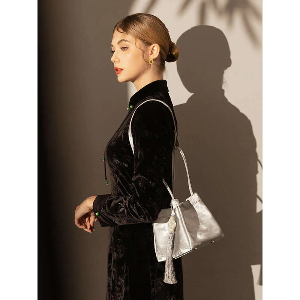 MABULA Marke Frauen Chinesischen Stil Echtes Leder Tasche Hohe Qualität Designer Eimer Top Griff Geldbörse 2024 Exquisite Mädchen_voghion.com