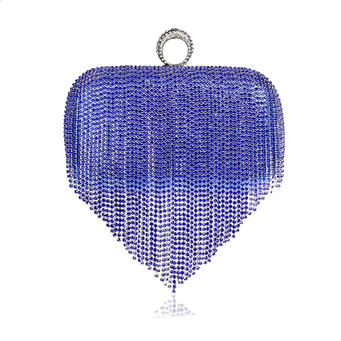 Rhie Tassels Ring Clutch Sac à main de soirée Bg Dia Sac à main de fête de mariage pour femmes Sac à bandoulière en chaîne 240823_voghion.com