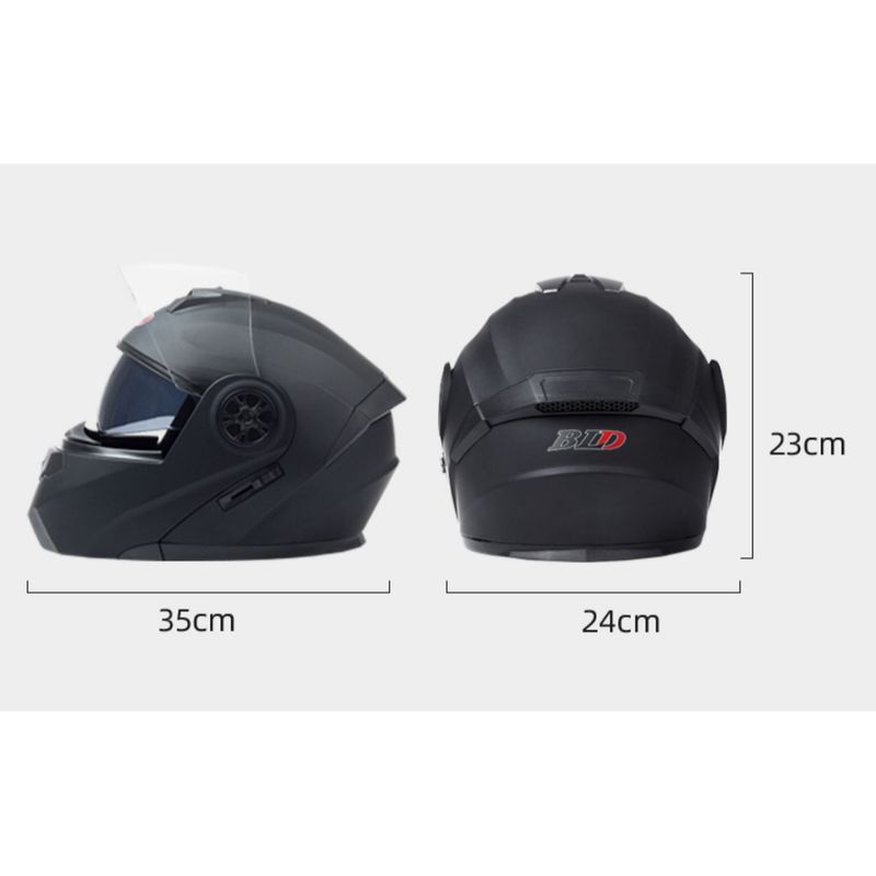 BLD Motocicletă completă cu lentile duble dezvăluită Cască de vară universală Four Seasons_voghion.com