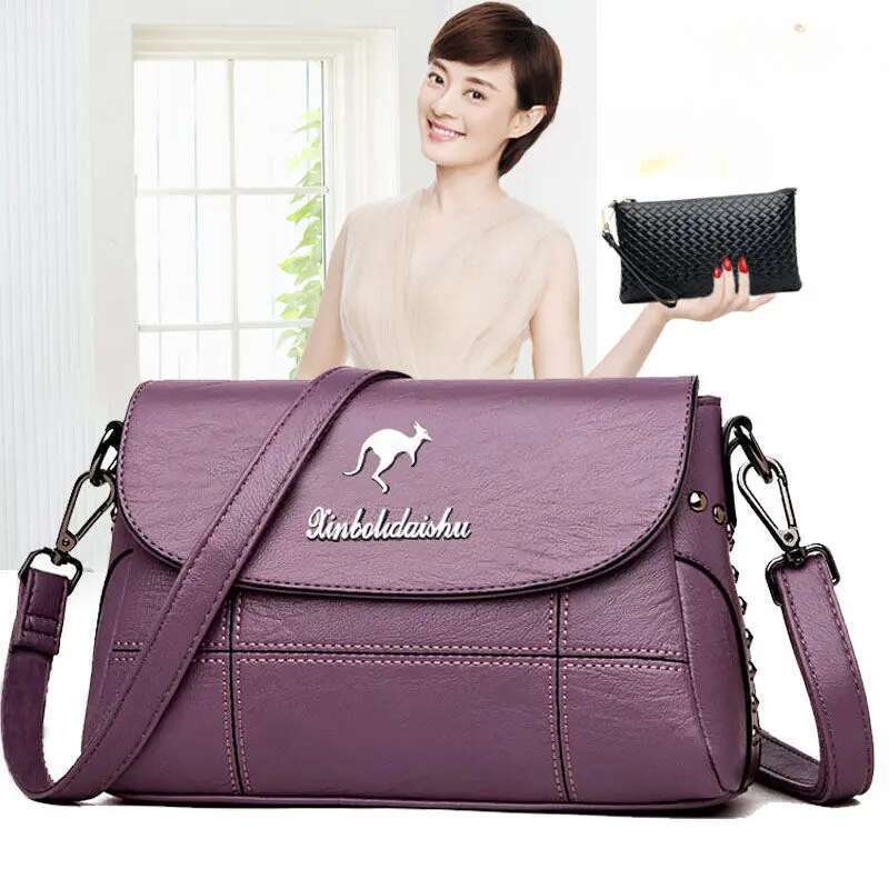 Vera pelle Texture 2025 Nuova borsa da donna alla moda versatile piccola grande capacità borsa per mamma di mezza età_voghion.com