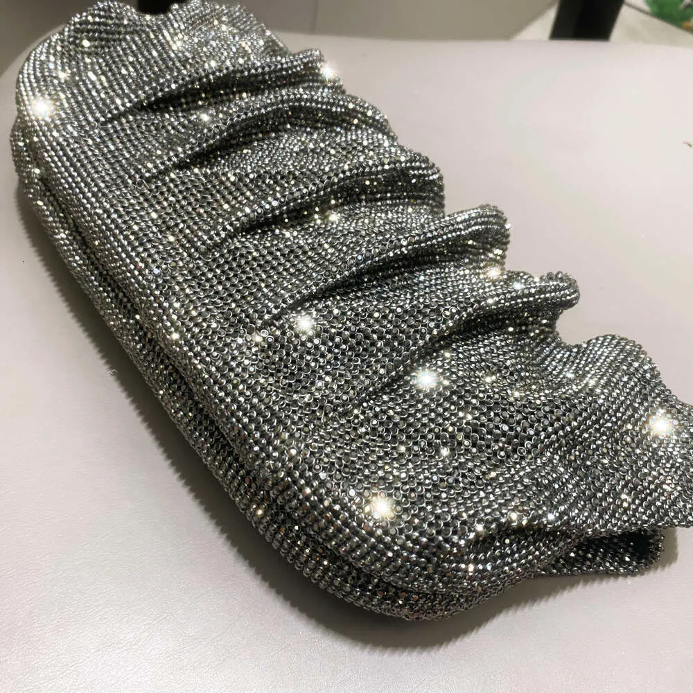 Robe de soirée Rhies à poignée brillante, nouveau portefeuille pliable et sac à main de créateur pour fête de mariage de haute qualité_voghion.com