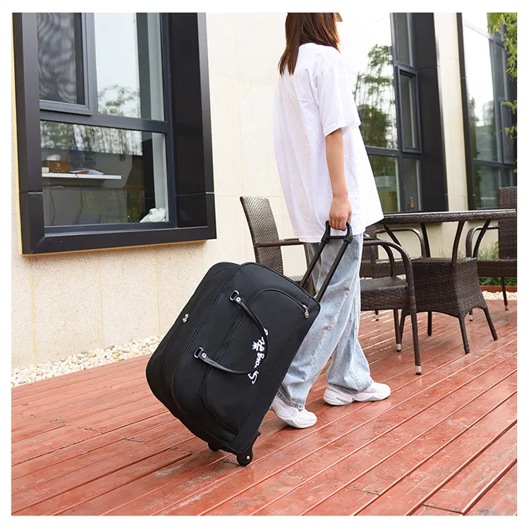 Large Capacity Trolley Handbag Foldable Thickened Wearresistant Boarding Case Home Storage Travel Convenient Bag_voghion.com