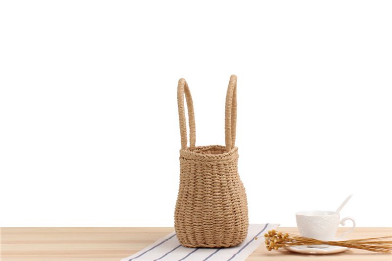 New Korean Handmade Grass Vacation Beach Woven Women's Casual Hand-held Small Bag_voghion.com