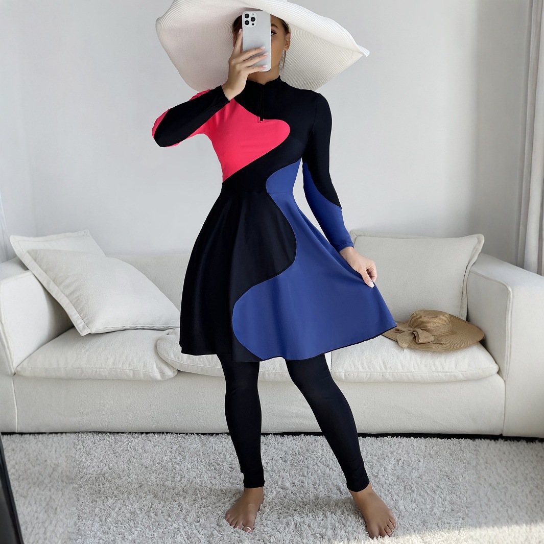 Women's Clothing Sun Protection Beachwear Set Long Sleeve Women's Swimwear Two-Piece Suit For Beach Activities Suitable For Various Regions