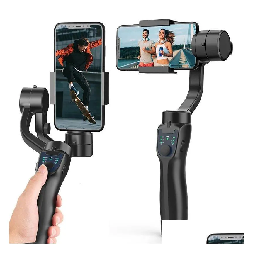 F8 Handheld 3Axis Gimbal Phone Holder Anti Shake Video Record Stabilizer For Cellphone Smartphone 241220 Drop Delivery_voghion.com