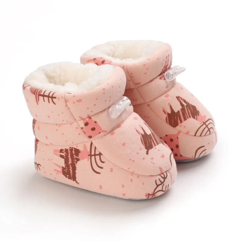Bebê antiderrapante recém-nascido criança sapatos inverno infantil enfant algodão neve multicolorido desenho animado pequeno cutefeet crianças botas 0-18_voghion.com
