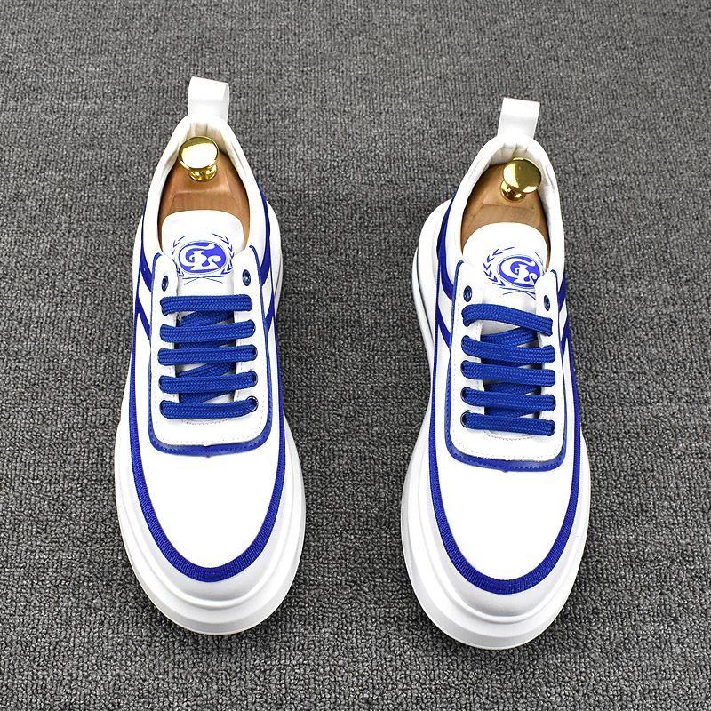 New Spring and Autumn Versatile Breathable Board Thick Sole Trendy Korean Low Top Men's Small White Shoes Increase in_voghion.com