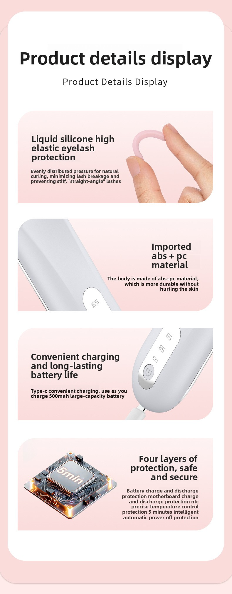 Rechargeable Heated Eyelash Curler - Portable Electric Lash Curler For Long-Lasting Hold & Quick Styling_voghion.com