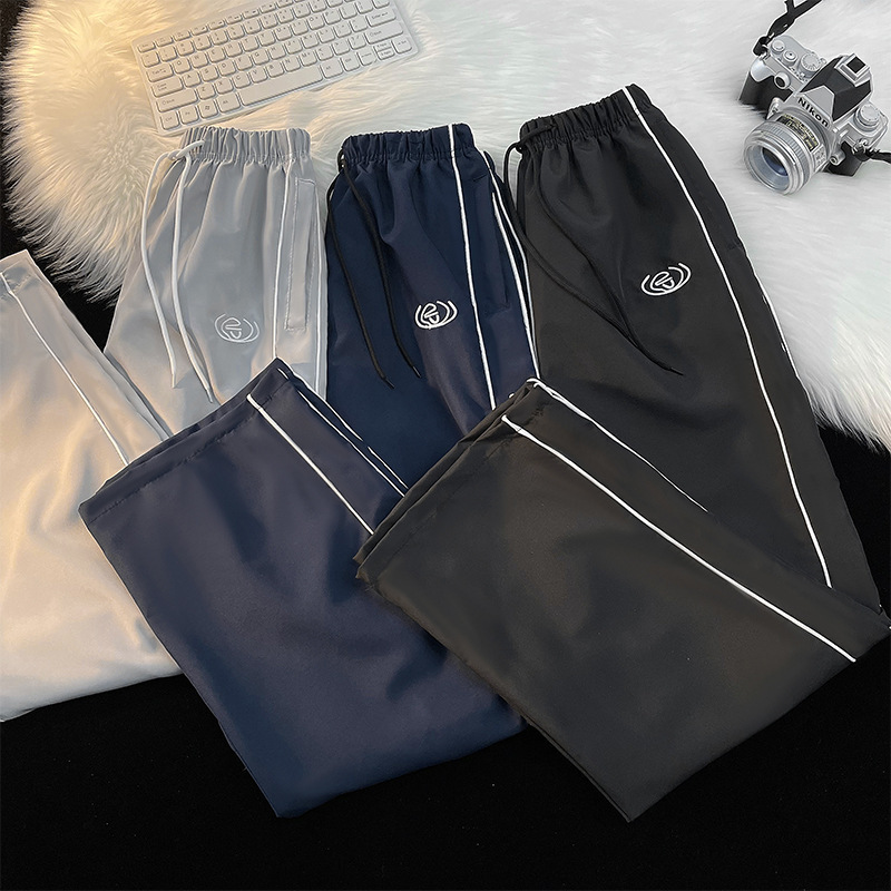 Men’s Clothing Men’s Functional Fashion Brand Cool High Street Versatile Loose Sweatpants Straight Wide Leg Casual Long Pants